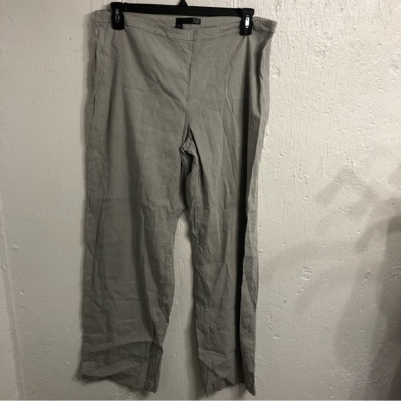 Eileen Fisher Straight Wide ‎ Leg Gray Lightweight Pants 16 - Picture 1 of 6